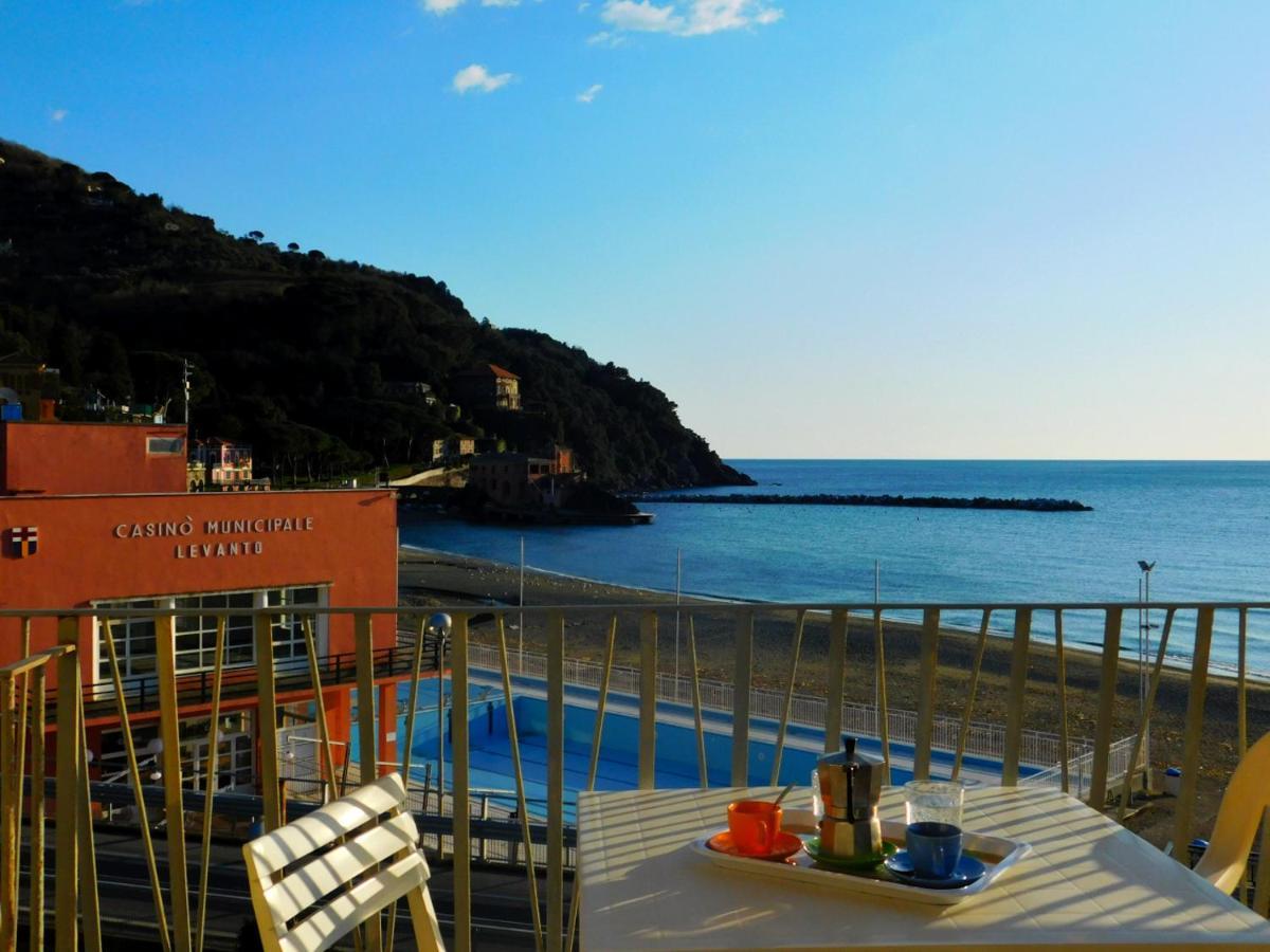Trilocale Con Meravigliosa Vista Mare, Levanto Exterior foto